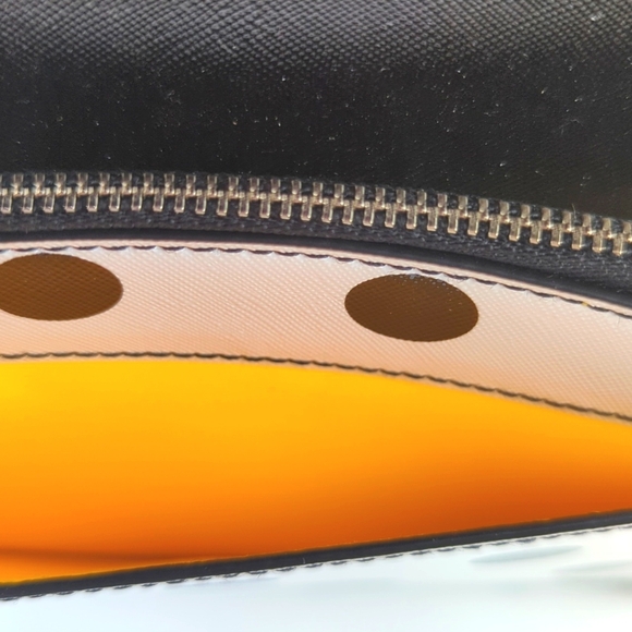 Marc Jacobs Leather White With Black Polka Dots Chain Strap Crossbody NWT - Picture 5 of 7